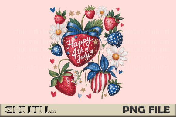 Download 4th of July Berry PNG - Vintage Patrioti - Premium Resources