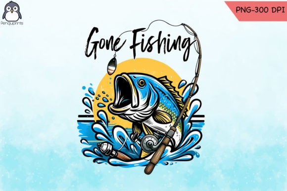 Download Gone Fishing Sublimation - Premium Bundle