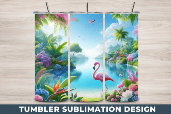 Download 3D Flamingo 20 Oz Skinny Tumbler Wraps - 20 oz skinny tumbler Collection
