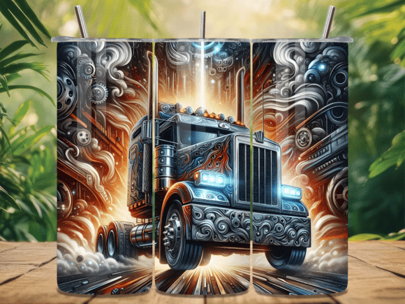 Download Abstract Diesel Truck Engraved Tumbler - Engraved tumbler Collection
